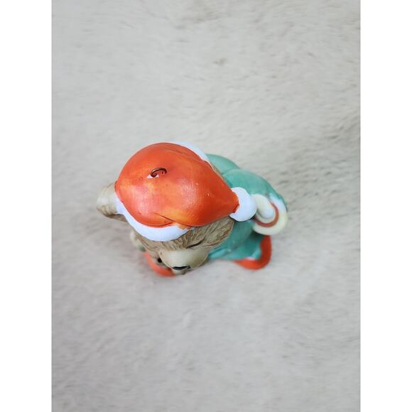 Christmas Tree Ornament Teddy Bear Wearing Pjs Holding 2 1/2" Holiday Decor 90s - Picture 11 of 12